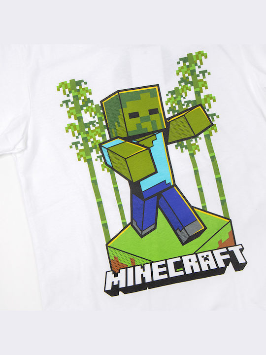 Mojang AB Παιδικό T-shirt Λευκό