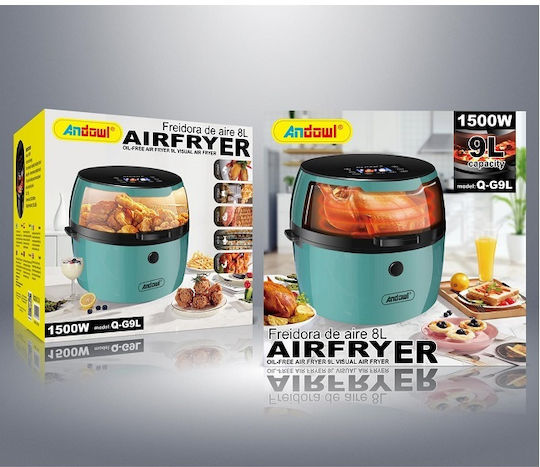 Andowl Air Fryer 9lt Τιρκουάζ Q-G9L
