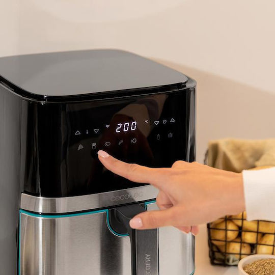 Cecotec Cecofry Full 5500 Connected Pack Friteuză cu aer cu Wi-Fi 5.5lt Argintiu