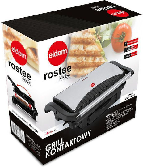 Eldom Τοστιέρα Γκριλιέρα 1000W Inox