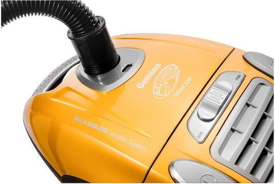 Sencor SVC 900-EUE3 Ηλεκτρική Σκούπα 700W με Σακούλα 4.5lt Κίτρινη