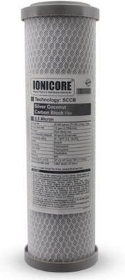 Ionicore Upper and Lower Counter Water Filter Replacement from Activated Carbon 10" SCCB 0.5 μm 1pcs