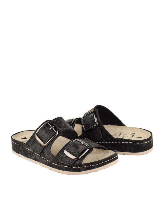 Women's Flat Sandals Anatomic in Black Color