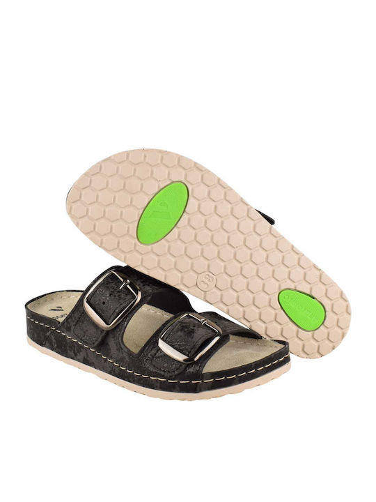 Women's Flat Sandals Anatomic in Black Color