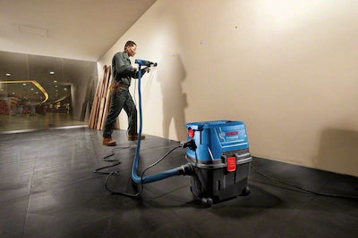 Bosch Gas 15 Professional Wet-Dry Vacuum for Dry Dust & Debris 1100W with Waste Container 10lt