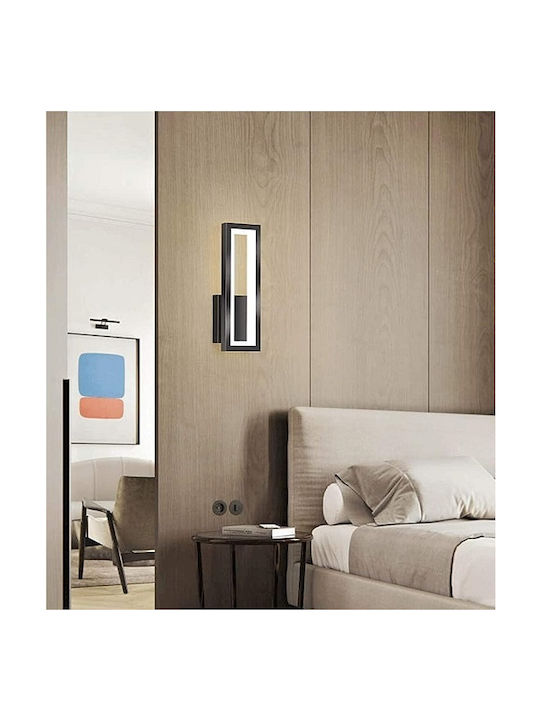 Modern Leuchte Wand mit Integrierter LED und Warmweißes Licht Schwarz 32x12.5x5cm