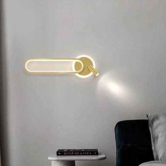 H24 Wall Lamp LED Gold 15x15x24cm H24 Wall Lamp LED Gold 15x15x24cm