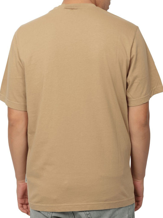 Franklin & Marshall T-shirt Bărbătesc cu Mânecă Scurtă beige