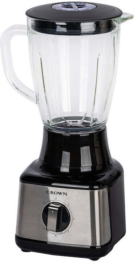 Crown Blender with Glass Jug 1.5 lt 500W Gray CB-5066