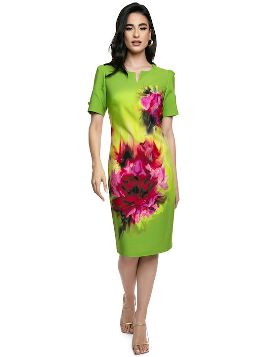 Rochie Midi Floral Rochie Midi Rochie verde Floral Design impresionant de primăvară-vară