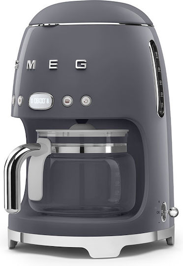 Smeg Προγραμματιζόμενη Καφετιέρα Φίλτρου 1050W Slate Grey