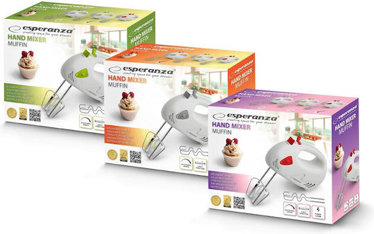 Esperanza Muffin EKM007WE Mixer Handmixer 150W Gray