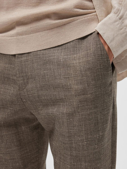 Selected Men's Trousers in Slim Fit Beige