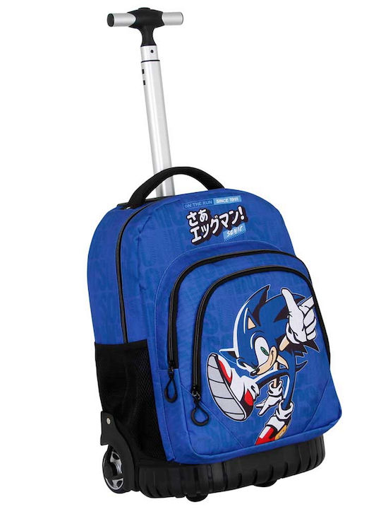 Ghiozdane Scoala Troler Sonic Hedgehog On Run 47 X 32 X 27 Cm Culoare Albastru