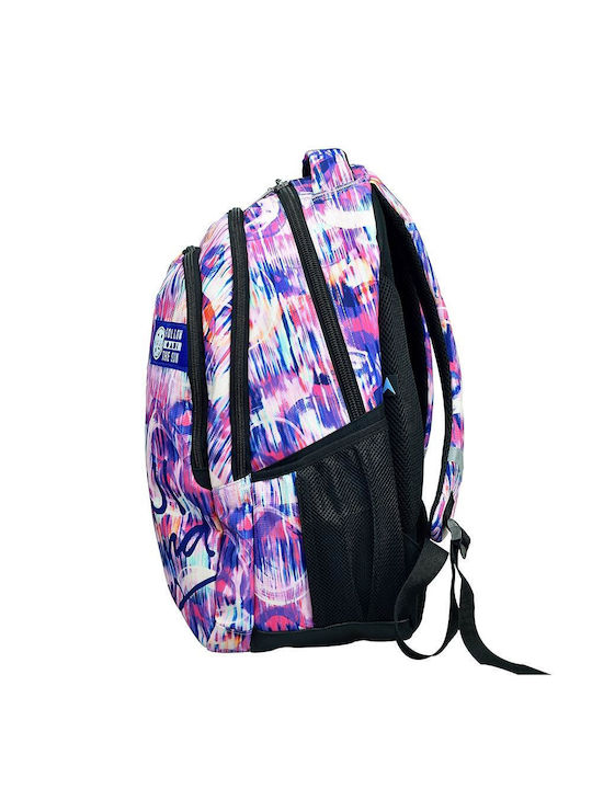 Maui & Sons School Bag Backpack Elementary, Elementary Purple with Water Bottle Holder 30Liters