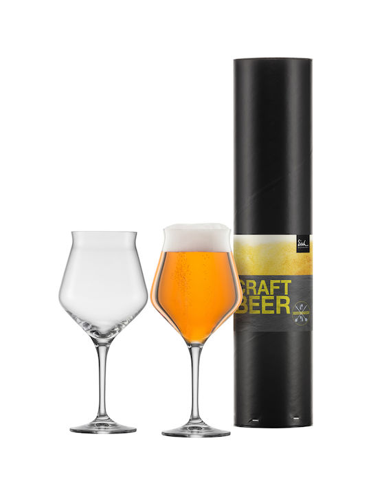 Eisch Σετ Ποτήρια Μπύρας από Γυαλί Κολωνάτα 435ml 2τμχ
