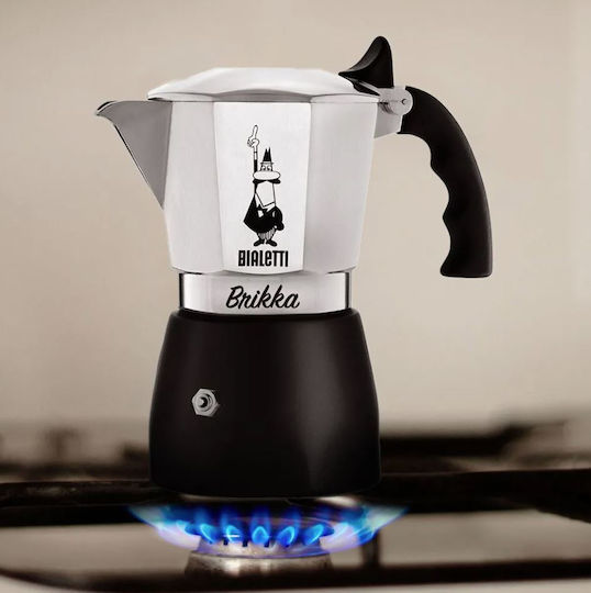 Bialetti Brikka Stovetop Espresso Pot 2 Cups Silver