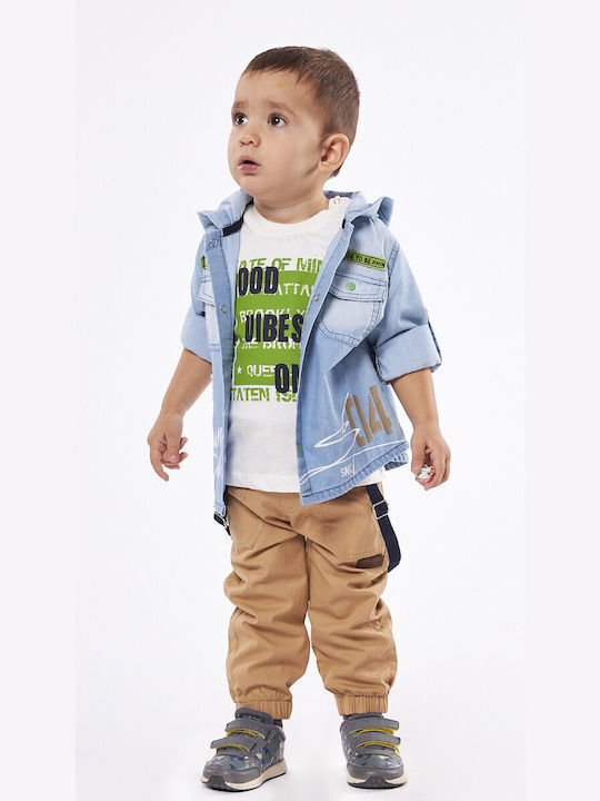 Hashtag Kids Set with Pants Summer 4pcs Light Blue