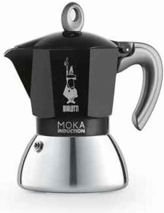 Bialetti Moka Induction Moka Stovetop Espresso Pot for 4 Cups Black