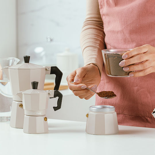Nava Misty Espressokocher Für Den Herd 6 Tassen Braun