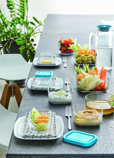 Bormioli Rocco Microwave Glass Lunch Box Frigoverre Evolution Blue 750ml