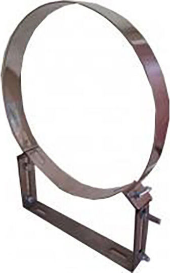 Inox Shell Στήριγμα Καπνοδόχου Inox 200mm Ασημί