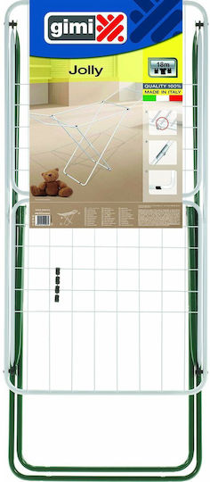 Gimi Jolly Folding Floor Clothes Drying Rack Metallic with Hanging Length 18m