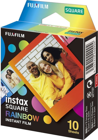 Fujifilm Color Instax Square Instant Φιλμ (10 Exposures) Rainbow