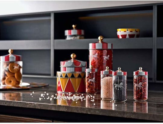 Alessi Set 2 Bucăți Vaze Utilizare Generală cu Capac Sticlă Transparentă 140ml 2 Bucăți