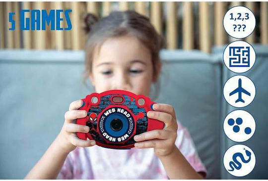 eKids Lexibook Spiderman Compact Φωτογραφική Μηχανή 2MP με Οθόνη 2" και Ανάλυση Video 1280 x 720 pixels Κόκκινη