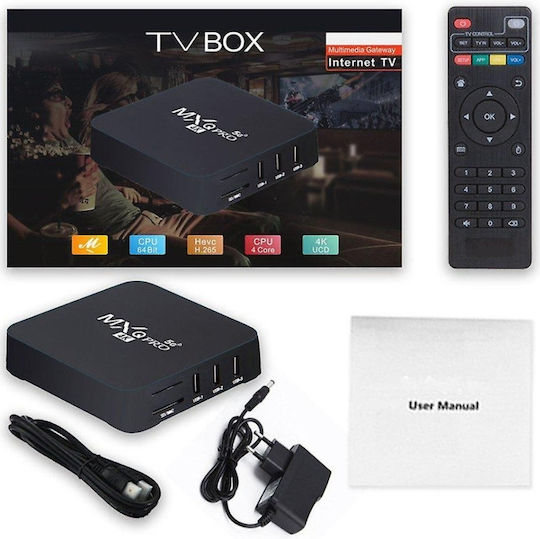 TV Box MXQ Pro 4K 5G HL18668-165 4K UHD με WiFi USB 2.0 16GB RAM και 256GB Αποθηκευτικό Χώρο με Λειτουργικό Android 12.1