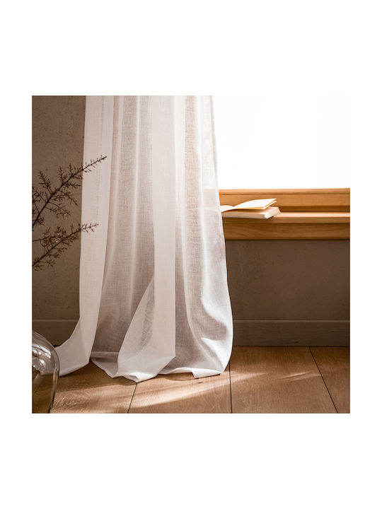 Gofis Home Пердета с Копчета Combe Бяло 140x280см
