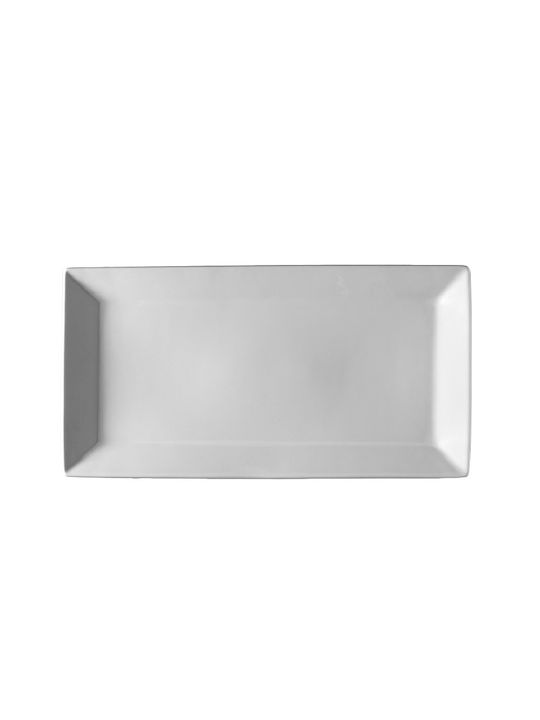 GTSA Plate Shallow Rectangular made of Porcelain White 32.5x17cm