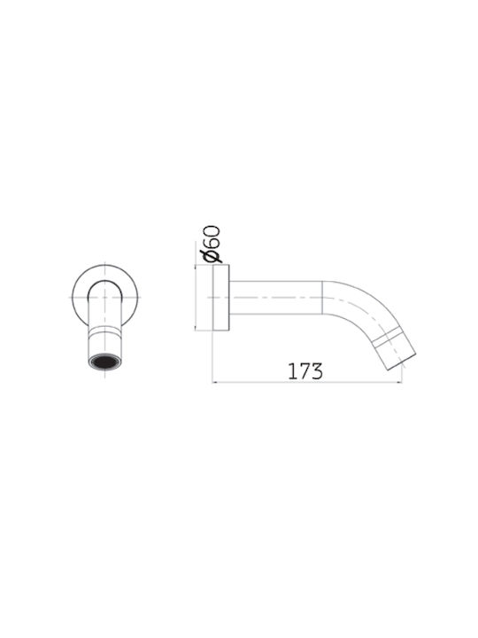 Orabella Built-In Tap for Shower with 1 Exit Glossy Chrome