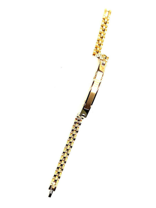 Visetti Bracelet Id made of Steel Gold Plated
