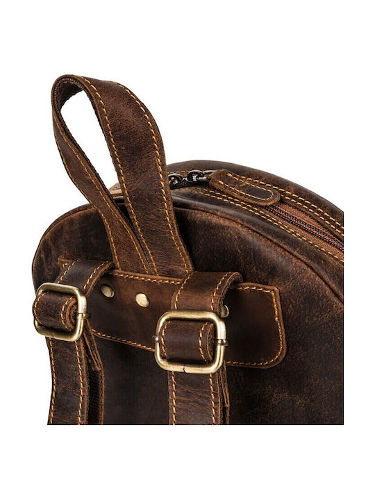 Leder Damentasche Rucksack Braun