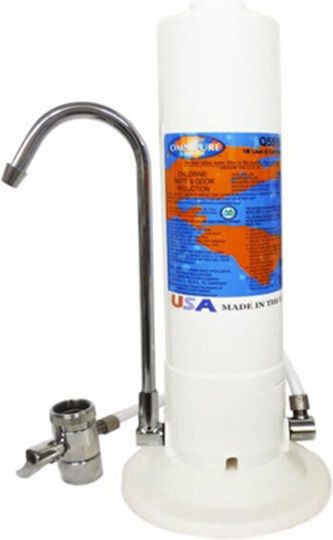 Omnipure Q5515 Water Filtration System Single Countertop with Replacement Filter