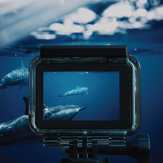 Egoboo X Maui And Sons Eye Pro 128GB Action Camera 4K Ultra HD Underwater (with Case) with Touch Screen 2.33" and Wi-Fi Black