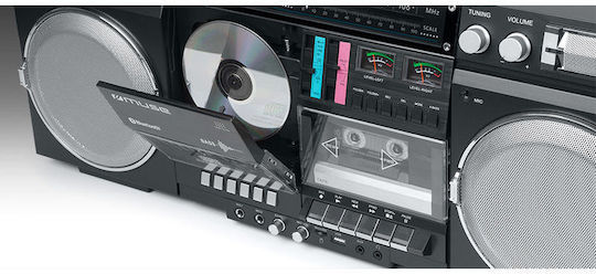 Muse M-380 Φορητό Ηχοσύστημα με Bluetooth / CD / MP3 / USB / Κασετόφωνο / Ραδιόφωνο Μαύρο