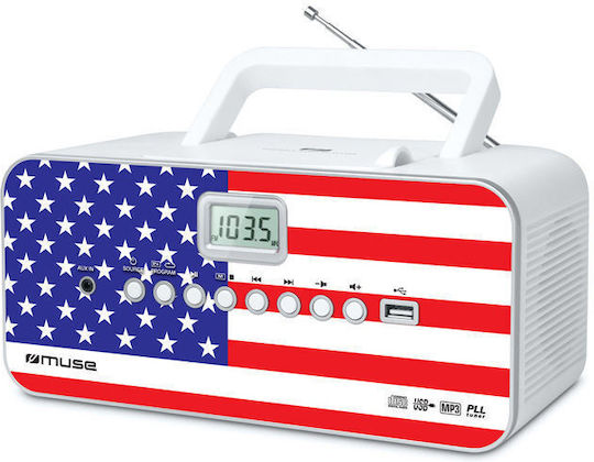 Muse M-28 Φορητό Ηχοσύστημα με CD / USB / Ραδιόφωνο US Λευκό