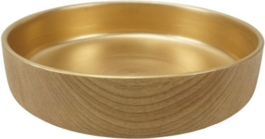Oriana Ferelli Fruit Bowl Ceramic Gold 25x25x7.5cm