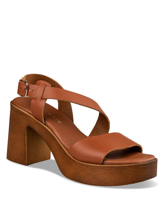 Envie Shoes Platform Women's Sandals Brown