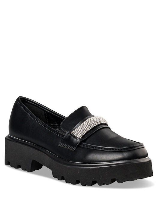 Envie Shoes Damen Loafers in Schwarz Farbe