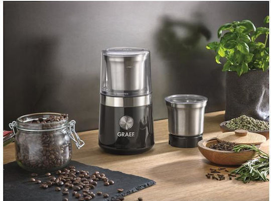 Graef Electric Coffee Grinder 200W for 85gr Beans Black
