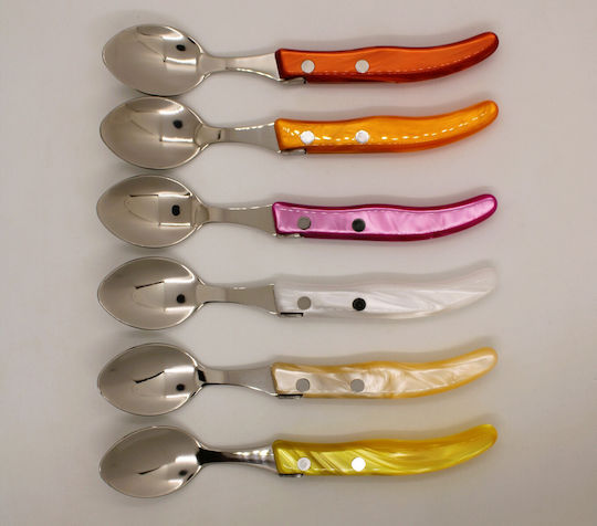 Claude Dozorme Laguiole Spoon Set Desert / Ice Cream Stainless Multicolor 6pcs