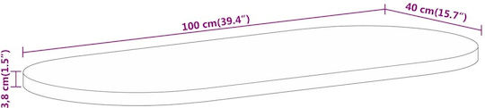 vidaXL Сервираща платка Дърво 100x40x3.8бр 1бр