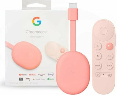 Google Smart TV Stick Chromecast with Google TV 4K UHD με Bluetooth / Wi-Fi / HDMI και Google Assistant Sunrise
