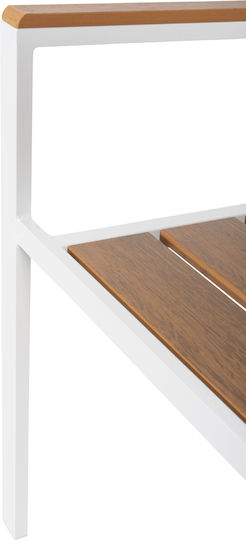 Outdoor Armchair Aluminum Saga White 55x55x86cm