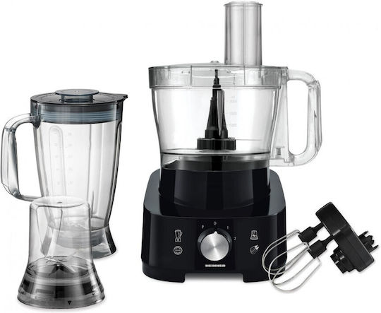 Heinner Procesor alimentar multifuncțional 1000W cu vas 3.5lt și Blender cu vas Negru