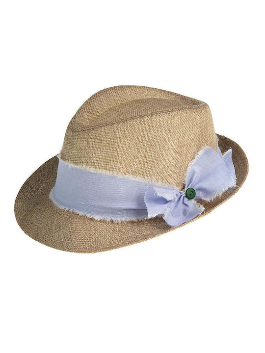 Designer's Cat Kids' Hat Fedora Straw Beige